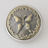 20MM Butterfly snap Silver Plated KB5105 snaps jewelry