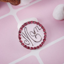 20MM mother snap with pink enamel KB6917 snaps jewelry