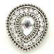 20mm drop snap Antique Silver Plated with white rhinestone KB8900 snaps jewelry