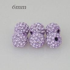 6mm Purple STELLUX Austrian crystal ball beads
