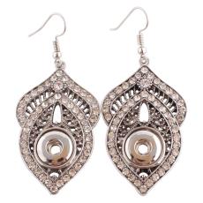 Snaps metal earring with Rhinestones KS0933-S fit 12mm chunks snaps jewelry