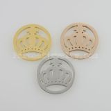25MM stainless steel coin charms fit  jewelry size crown