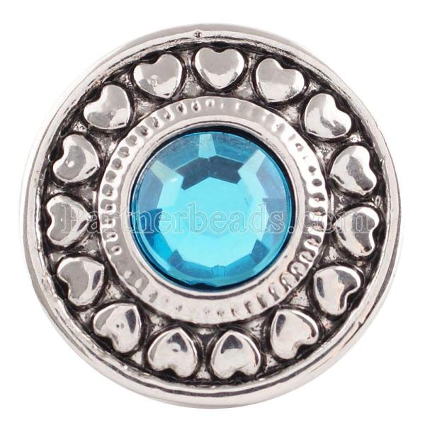 20MM snap Mar. birthstone light blue KC5035 interchangable snaps jewelry