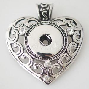 love Pendant of necklace fit 18mm chunks snap jewelry