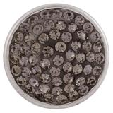 18mm Sugar snaps Alloy with gray rhinestones KB2324 snaps jewelry