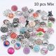 10pcs/lot Mix All kinds of types snap MixMix all styles 20mm Snap buttons MIX style for random