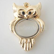 Owl golden floating locket