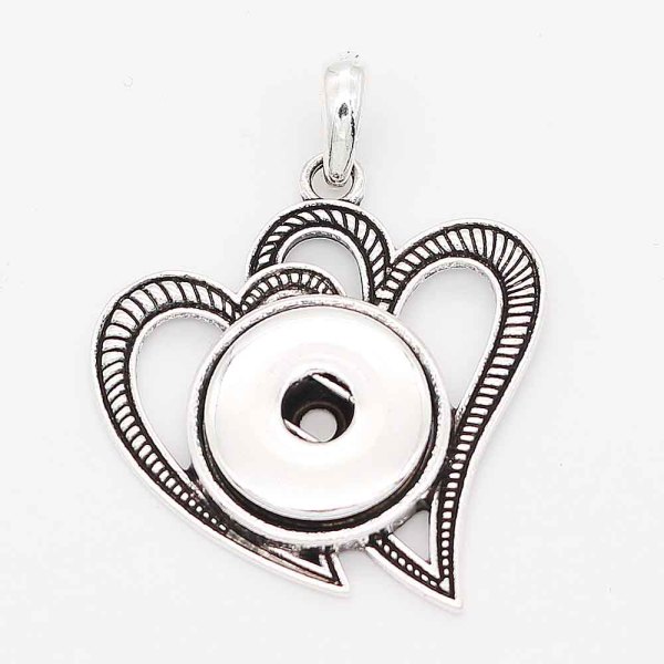 love snap sliver Pendant with  fit 20MM snaps style jewelry KC0439