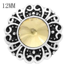 12MM snap Nov. birthstone yellow KC6584 KS6386-S interchangable snaps jewelry