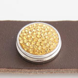18mm Sugar snaps Alloy with yellow rhinestones KB2303 snaps jewelry