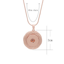 Pendant of Rose Gold  Necklace with 60CM chain KC1062 snaps jewelry