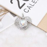 20MM love design snap Silver Plated with  rhinestone KC9922 snaps jewelry