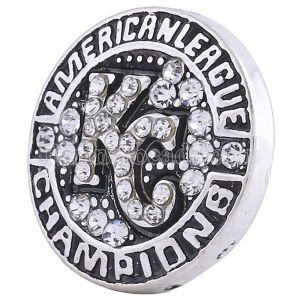 20MM League champion snap Silver Plated with white rhinestones KC6207 snaps jewelry