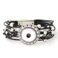 Concise style leather bracelets fit 18/20mm chunks
