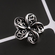 18MM Flower snap Antique Silver Plated KC9673 snaps jewelry