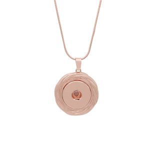 Pendant of Rose Gold  Necklace with 60CM chain KC1062 snaps jewelry