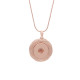 Pendant of Rose Gold  Necklace with 60CM chain KC1062 snaps jewelry