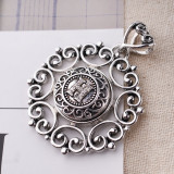20MM English alphabet-H snap Antique silver  plated with  Rhinestones KB6261 snaps jewelry