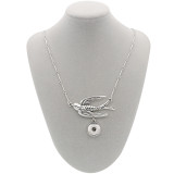 Retro smear swallows silver pendant Necklace with 48CM chain KC1074 fit 20MM chunks snaps jewelry