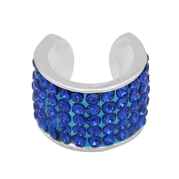 Blue rhinestone fittings for silver-plated belt of ultrasonic stethoscope