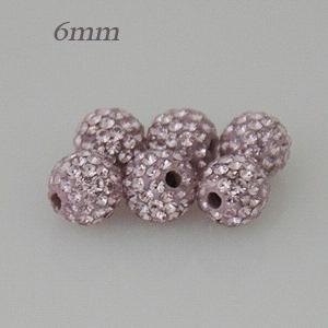 6mm Purple STELLUX Austrian crystal ball beads