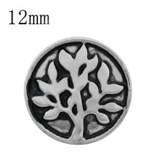 12MM tree snap silver plated KS9693-S snaps jewelry