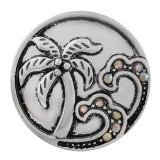 20MM beach snap Silver Plated with colorful rhinestone KC7642 snap jewelry