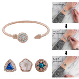 1 buttons snap rose rose gold bracelet fit 12MM snaps jewelry KS1191-S