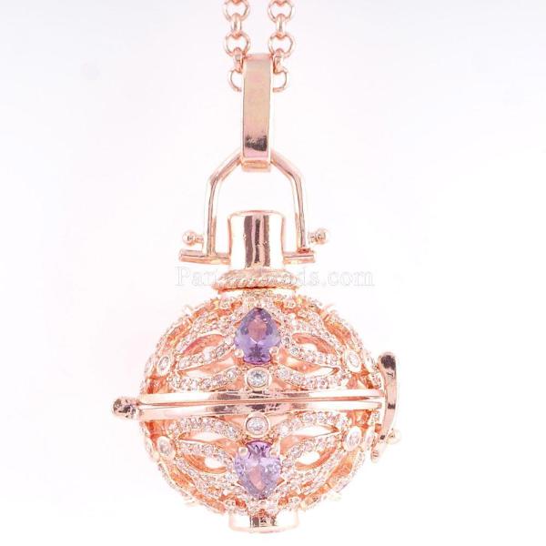 Angel Caller Necklace fit 16mm balls exclude ball with zircon and copper