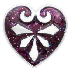 20MM love snap Silver Plated with purple enamel KC7783 snaps jewelry