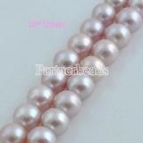 10*10mm freshwater round pearl beads purple