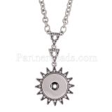 Pendant Necklace with 45CM chain fit 18mm snap chunks