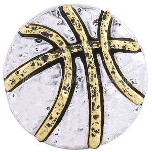 20MM Basketball snap Silver and gold Plated KC6157 snaps jewelry