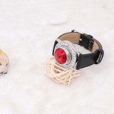 20MM design snap silver Plated with Red rhinestone KC6965 snaps jewelry