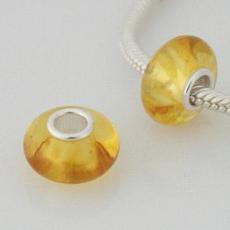 partner sterling silver natural amber beads