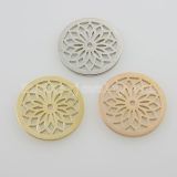 25MM stainless steel coin charms fit  jewelry size small flowers