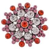 20MM desin snap silver Plated with colorful Rhinestones KC8952 snaps jewelry
