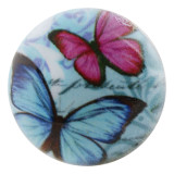 20MM butterfly Painted  metal snaps C5077 print snaps jewelry