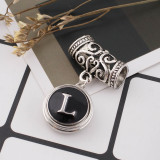 20MM English alphabet-L  snap silver  plated KB1262 with Enamel interchangeable snaps jewelry