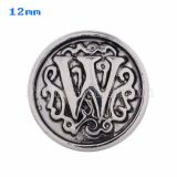 12mm W Antique snaps Silver Plated KS5023-S snap jewelry