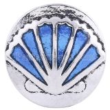 20MM shell snap Silver Plated with blue Enamel KC6150 snaps jewelry