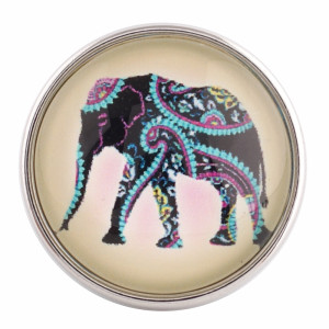 20MM snap glass elephant C0184 interchangable snaps jewelry