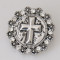20MM Cross snap Silver Plated with  rhinestone KB5151 snaps jewelry
