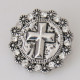 20MM Cross snap Silver Plated with  rhinestone KB5151 snaps jewelry