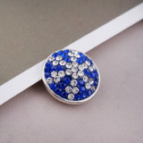 18mm blue Sugar snaps Alloy with rhinestones KB2415 snaps jewelry