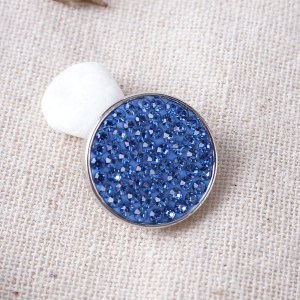 20mm snaps blue Rhinestones Chunks Poppers With High Quality Bottom