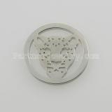 25MM stainless steel coin charms fi  jewelry size leopard