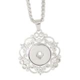 Pendant of necklace with 45CM chain fit 18mm snap chunks