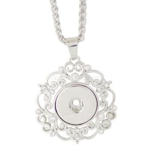 Pendant of necklace with 45CM chain fit 18mm snap chunks