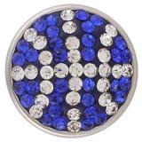 18mm Sugar snaps Alloy with blue rhinestones KB2419 snaps jewelry